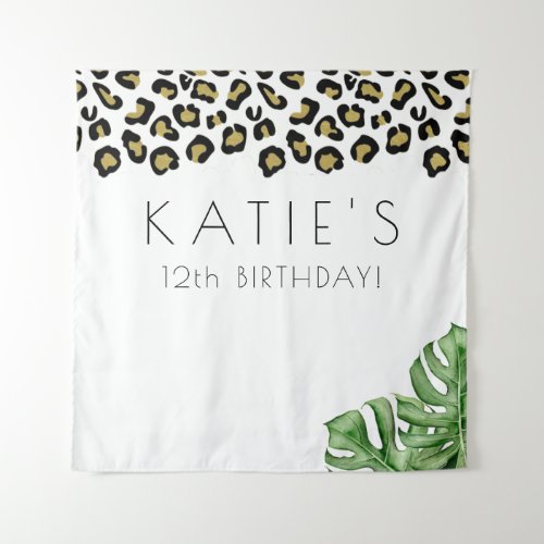 Animal Print Lets Get Wild Party Banner Tapestry
