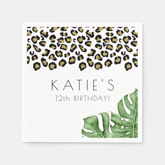Animal Print Let's Get Wild Party Napkins (Front)