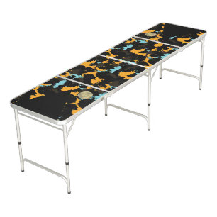 Animal Print Long Beer Pong Table