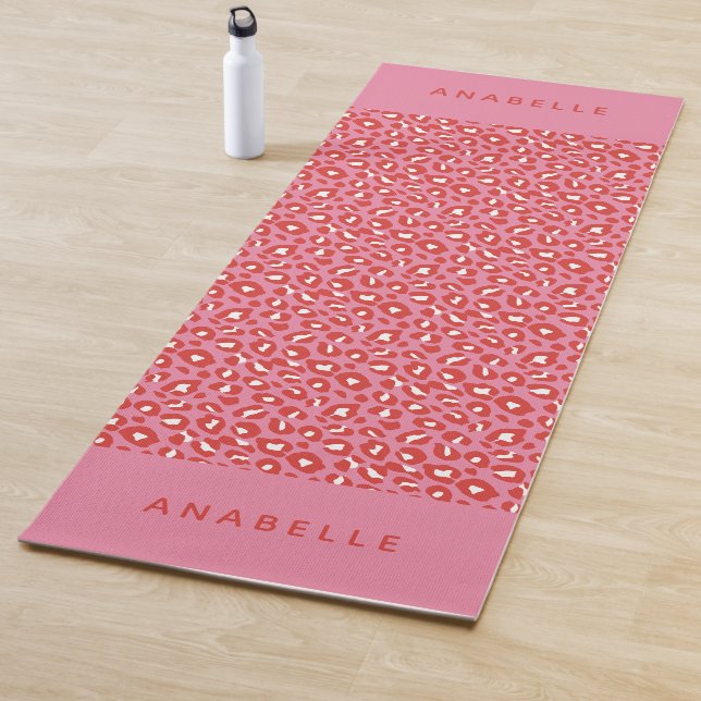 Animal print modern colorful leopard yoga mat (In Situ)