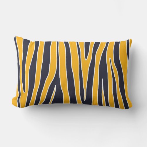 Animal print modern design vertical stripes lumbar pillow