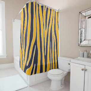 Animal print, modern design, vertical stripes shower curtain