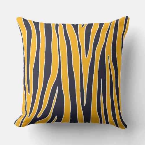 Animal print modern design vertical stripes throw pillow