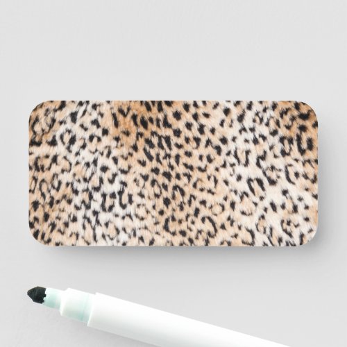 Animal Print Name Tag