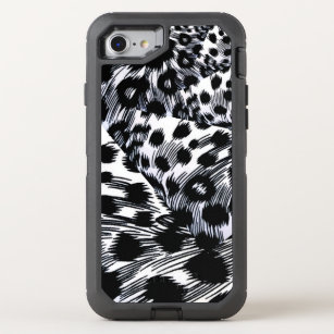 Animal Print OtterBox Defender iPhone SE/8/7 Case