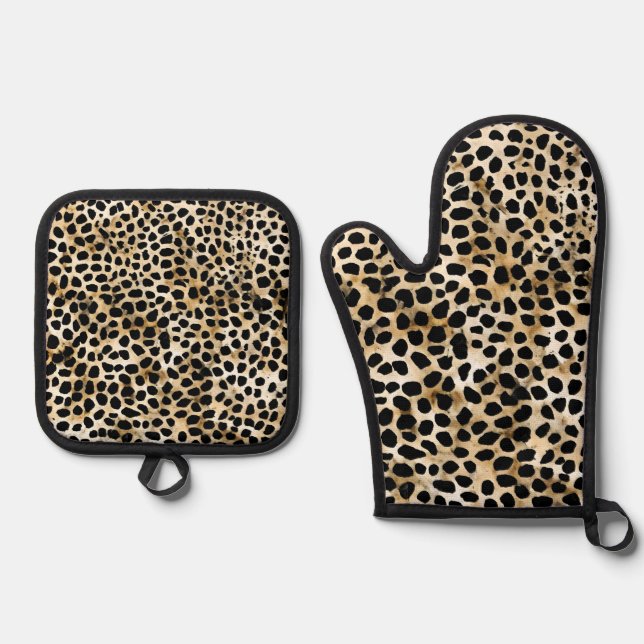 Animal Print - Oven Mitt & Pot Holder Oven Mitt & Pot Holder Set (Front)