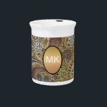 Animal Print Paisley Pattern Drink Pitcher<br><div class="desc">We are celebrating the New 2013 color trends in this fun animal print paisley pattern- it's a paisley but LOOK it has animal prints too- very unique - using colors from the new COLOR PALETTE 2013 - We have left all of the images used in this design customizable - You...</div>