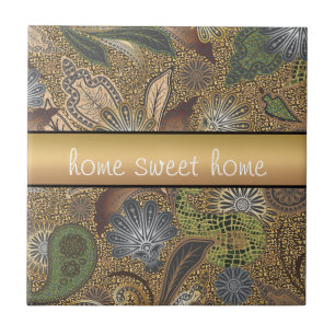 Animal Print Paisley Pattern Tile