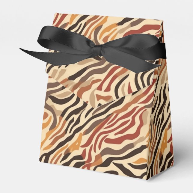 Animal Print Party Favor Box (Front Side)