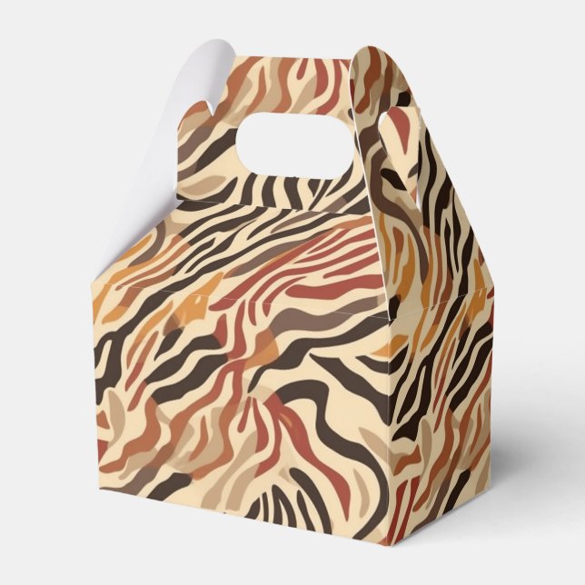Animal Print Party Favor Box (Front Side)