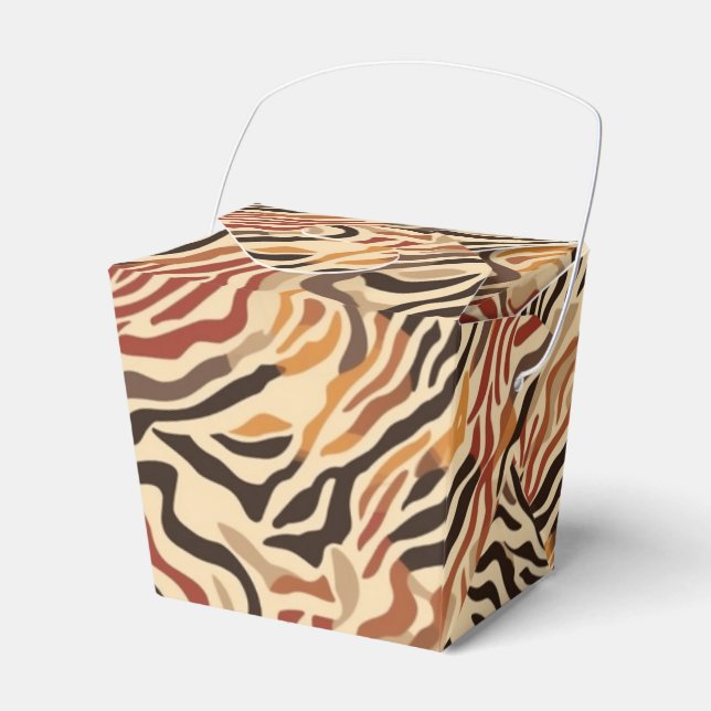 Animal Print Party Favor Box (Front Side)
