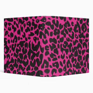 Animal print pattern 3 ring binder