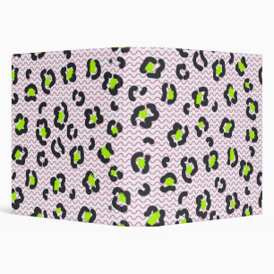 Animal print pattern 3 ring binder
