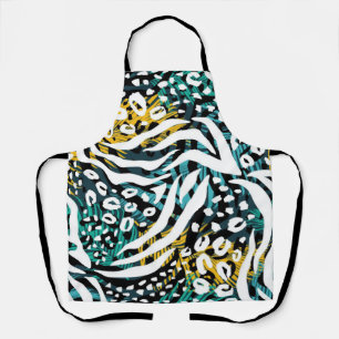 Animal print pattern apron