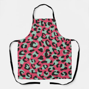 Animal print pattern apron