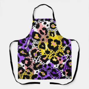 Animal print pattern apron