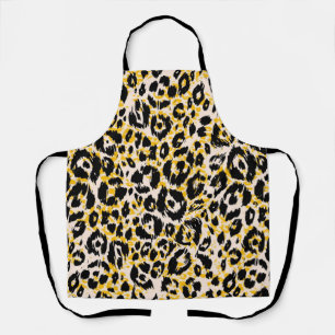 Animal print pattern apron