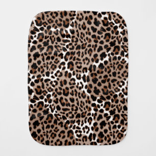 Animal print pattern baby burp cloth