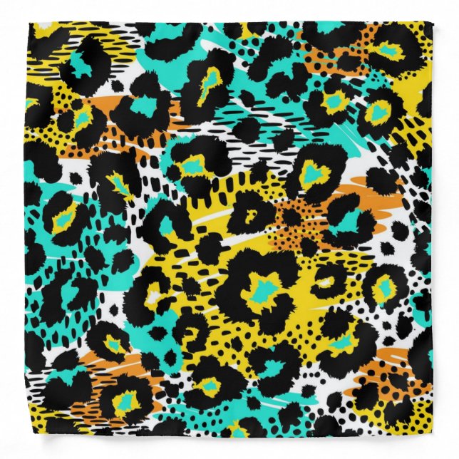 Animal print pattern bandana (Front)