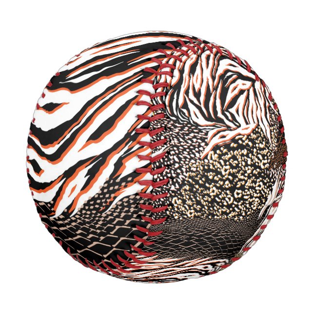 Animal Print Pattern Baseball (Angled)