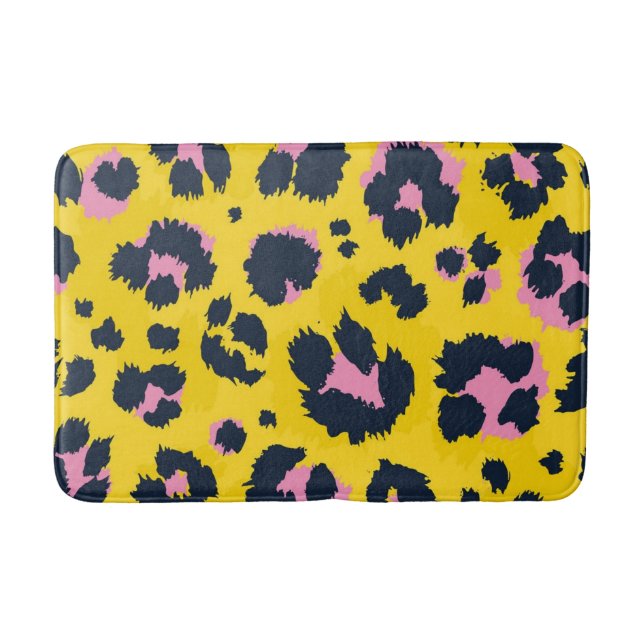 Animal print pattern bath mat (Front)
