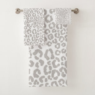 Animal print pattern bath towel set