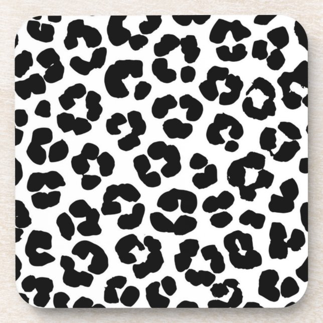 Animal print pattern beverage coaster (Front)