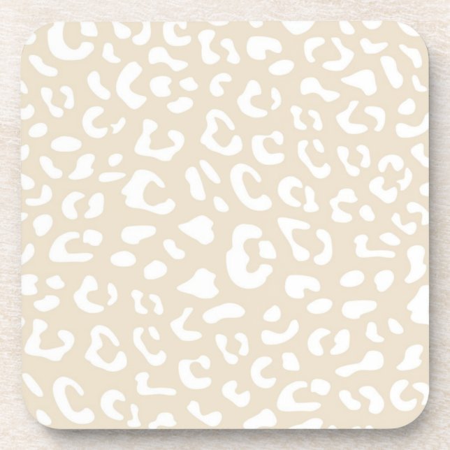 Animal print pattern beverage coaster (Front)