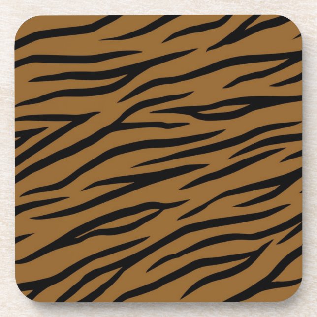 Animal print pattern beverage coaster (Front)