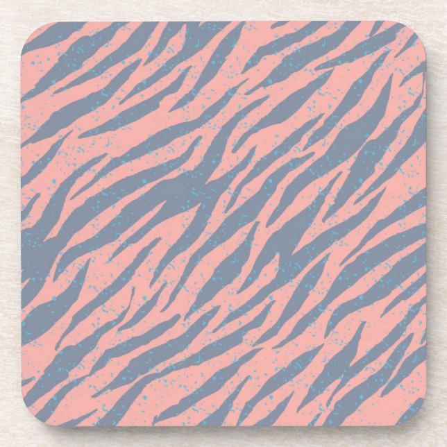 Animal print pattern beverage coaster (Front)