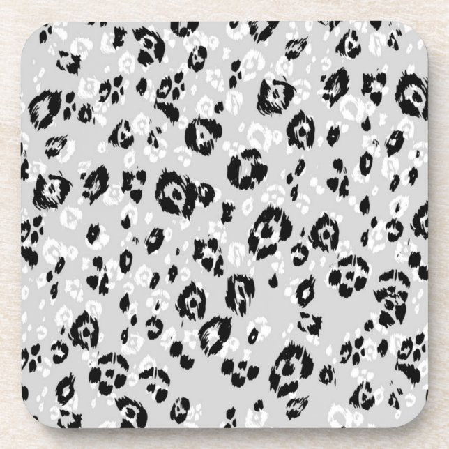 Animal print pattern beverage coaster (Front)