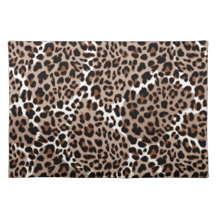 Animal print pattern cloth placemat