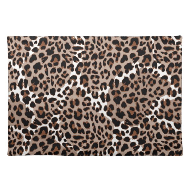 Animal print pattern cloth placemat (Front)