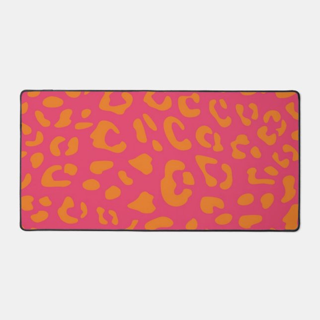 Animal print pattern desk mat (Front)