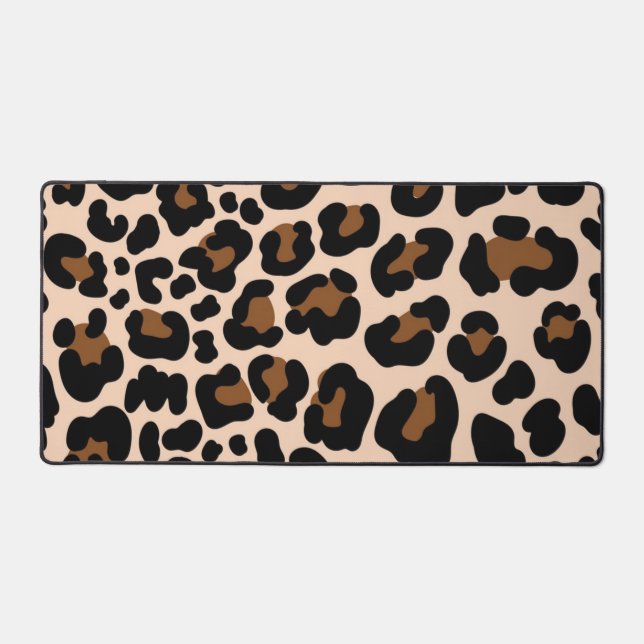 Animal print pattern desk mat (Front)