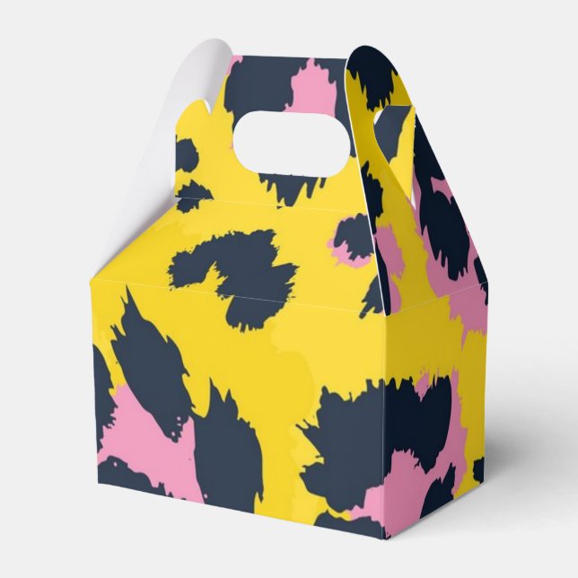 Animal print pattern favor boxes (Front Side)