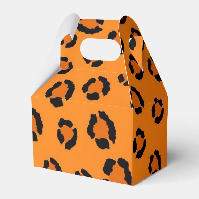 Animal print pattern favor boxes (Front Side)