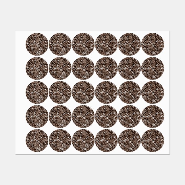 Animal print pattern labels (Sheet)