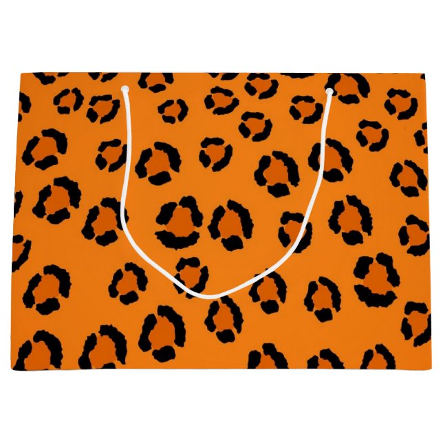 Animal print pattern large gift bag (Front)