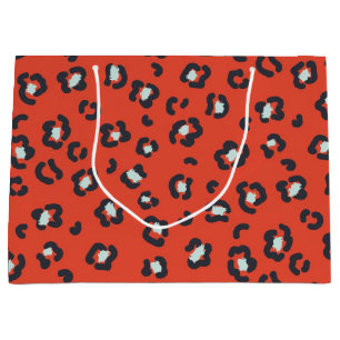 Animal print pattern large gift bag