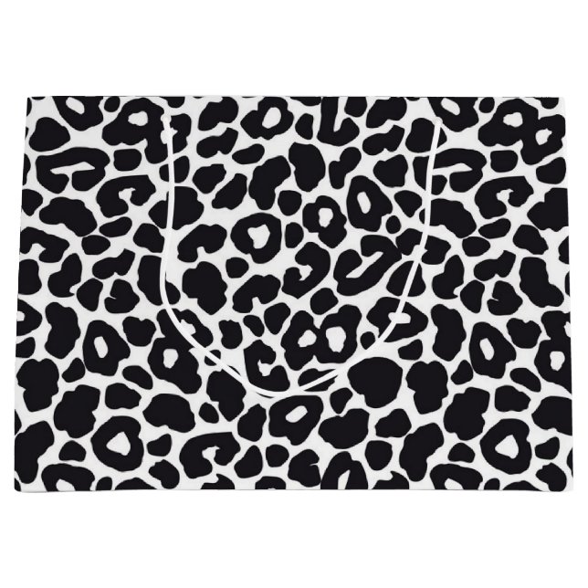 Animal print pattern large gift bag (Front)