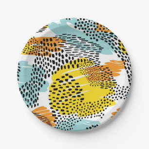 Animal print pattern paper plates