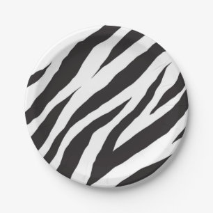Animal print pattern paper plates