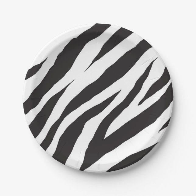 Animal print pattern paper plates (Front)