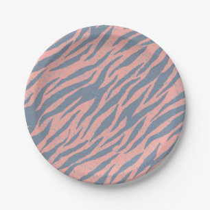 Animal print pattern paper plates