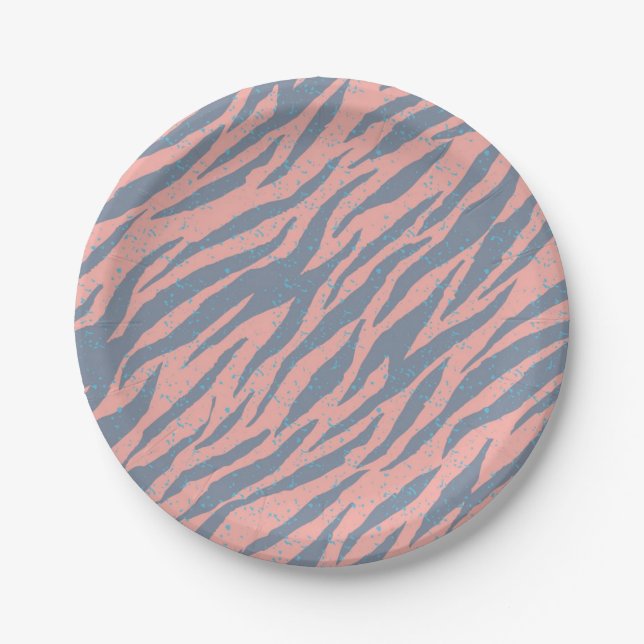 Animal print pattern paper plates (Front)