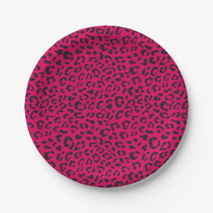 Animal print pattern paper plates