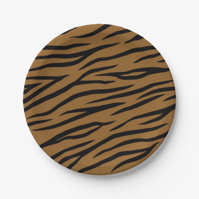 Animal print pattern paper plates (Front)
