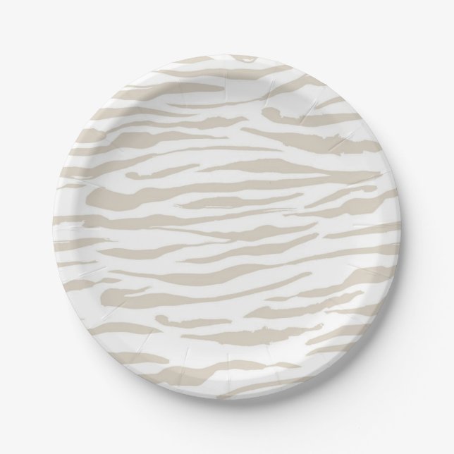 Animal print pattern paper plates (Front)
