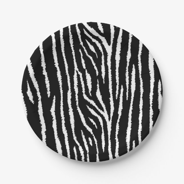 Animal print pattern paper plates (Front)